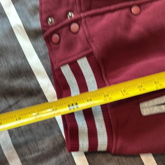 Burgundy and Gray Varsity Jacket - Picture 11 of 11